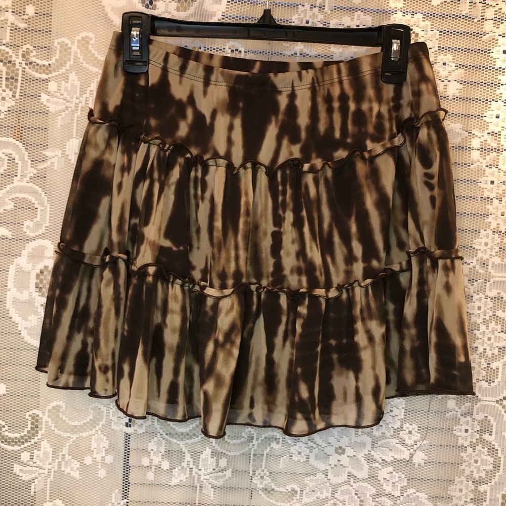 SOLD Y2K Bleached Brown Mini Skirt